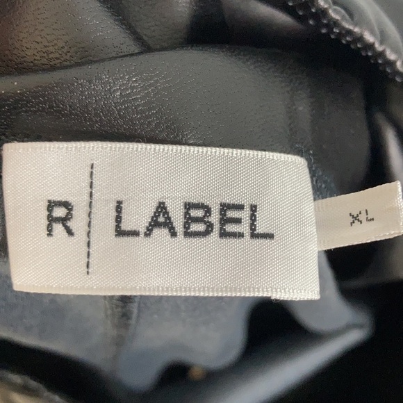 R Label by The Reset Black Vegan Faux Leather Leggings Size XL Cruelty Free - Picture 11 of 16